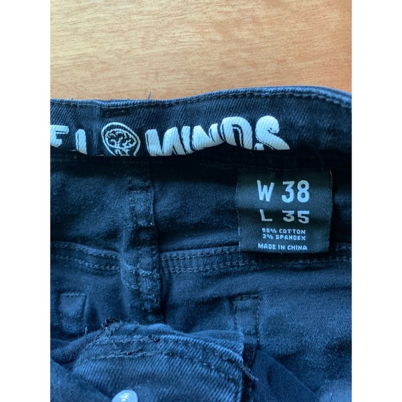 Rebel Minds Men's Black Denim Jeans Size‎ 38 32 (hem cut down from 35), Cotton+ - Picture 7 of 7